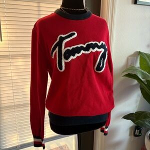 Tommy Hilfiger Red Crew Neck Sweater